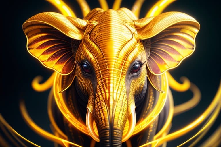 AI generated: rich in details intricate incredible yellow venom elephant warlock complicated symmetrical full body...