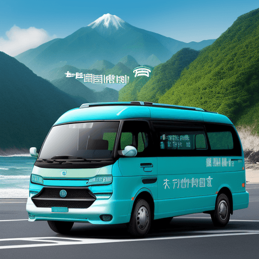 AI generated: Create a logo for the Hualien County Citizen Minibus in Taiwan. The logo features a sleek and modern...