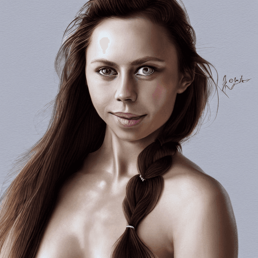AI generated: portrait of a Anett Kontaveit, full body scene, nude, nsfw, long hair, elegant, attractive, goddess,...