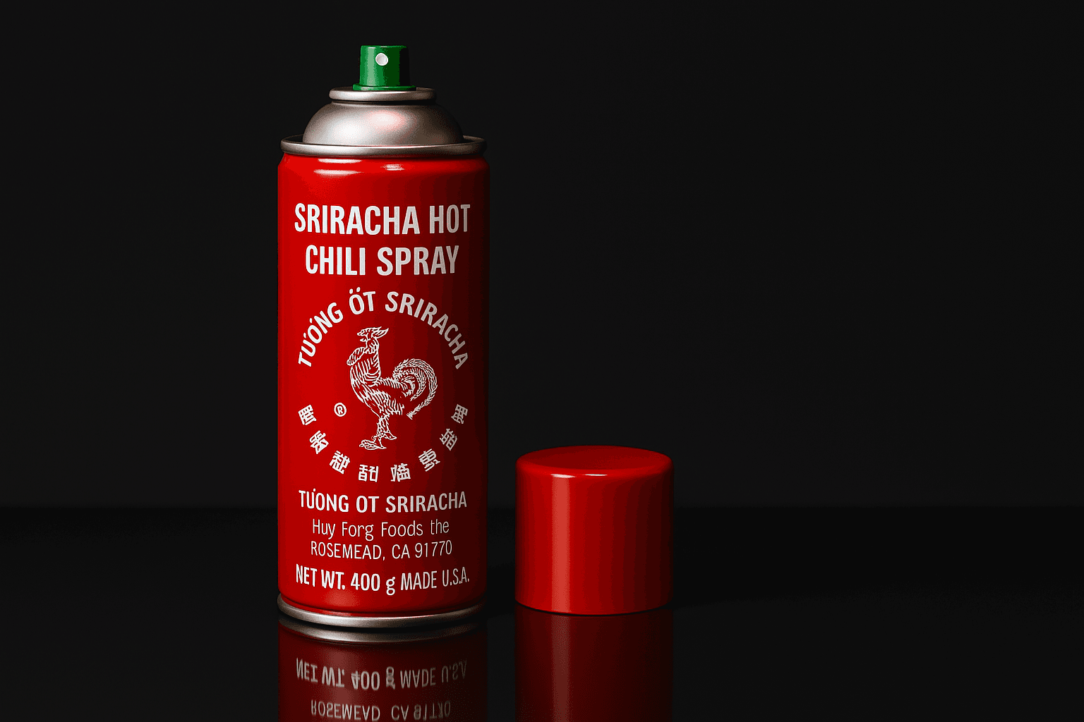 AI generated: A highly detailed, photorealistic image of a spray paint can, prominently featuring the iconic logo ...