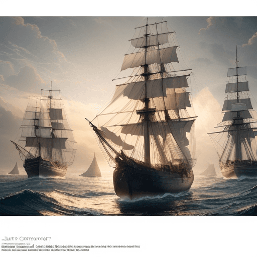AI generated: Photo of a ultra realistic sailing ship, dramatic light, pale sunrise, cinematic lighting, battered,...