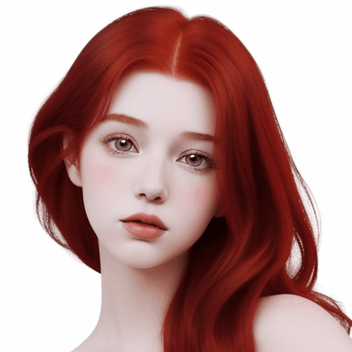 AI generated: a simple cartoon of a beautiful 18 year old woman with red hair, white background, princesscore, I c...