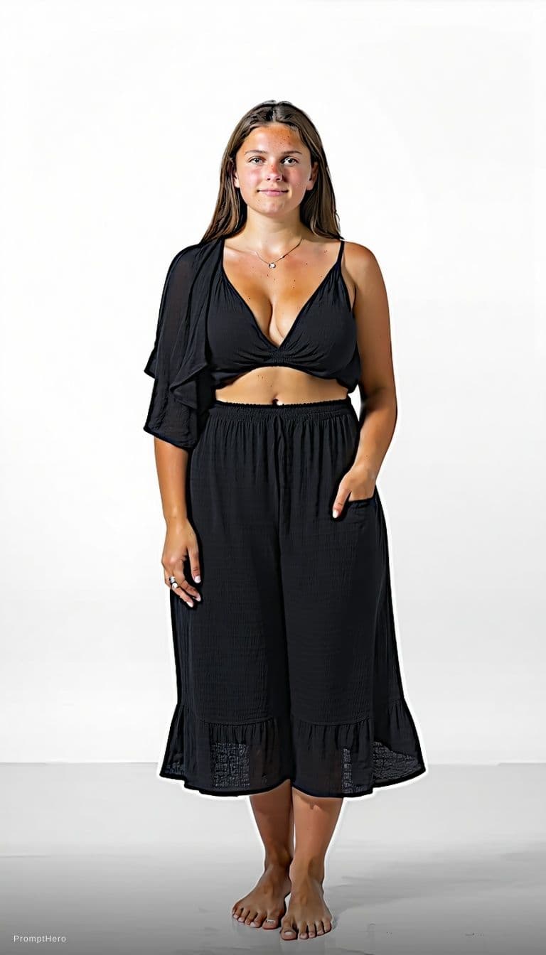 AI generated: change cllothes the girl to pikini