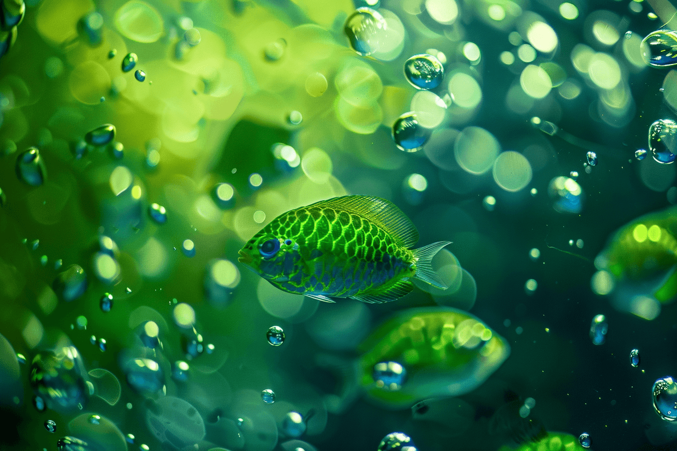 AI generated: green sea world --ar 3:2 --v 6.0