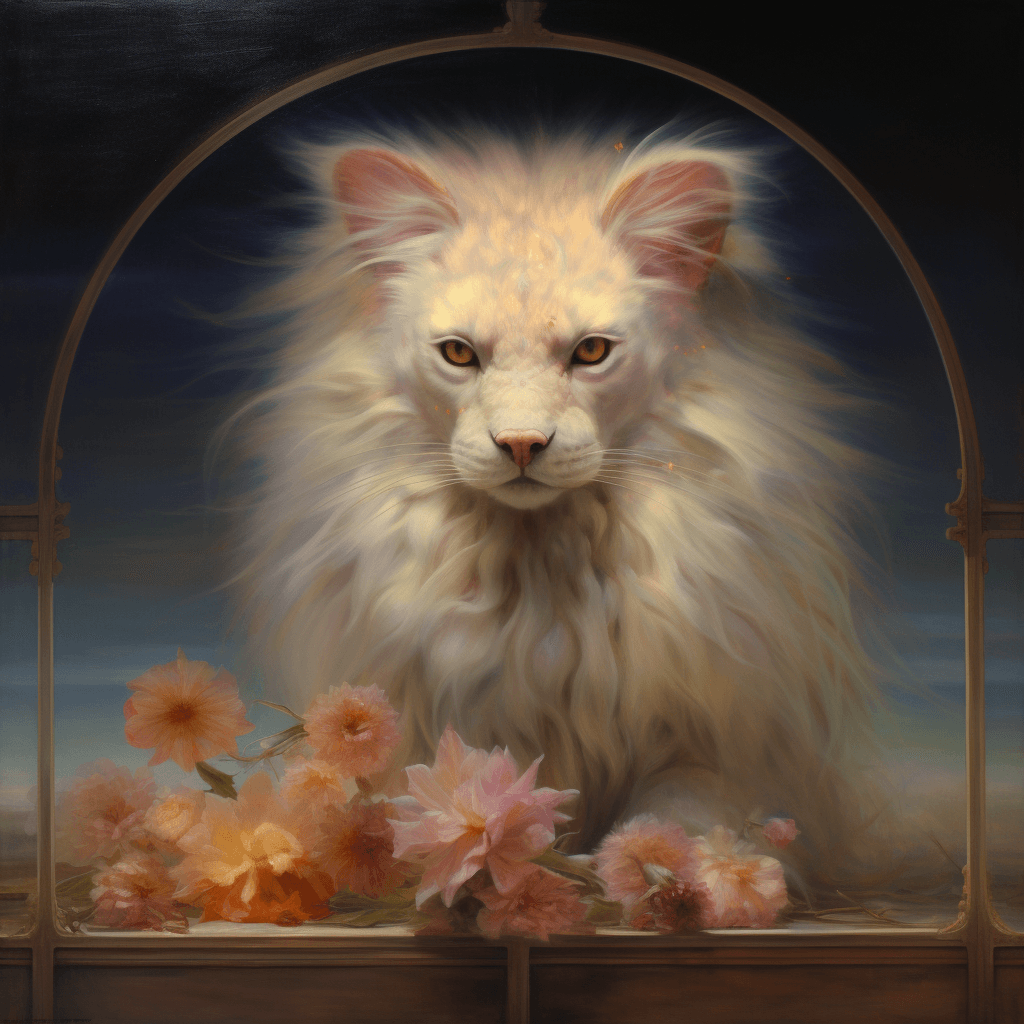 AI generated: By Martin Wittfooth and rosa bonheur, pure Delicate Thoughts, Broken Glass effect, no background, st...