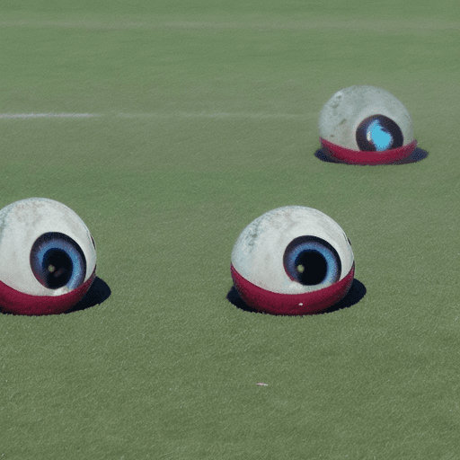 AI generated: eye balls on cricket field