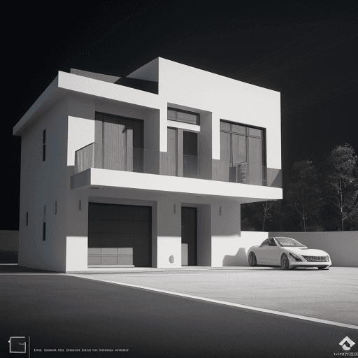 AI generated: 2 floor house . octane render, trending on artstation,t symmetrical artwork. cinematic, hyper realis...