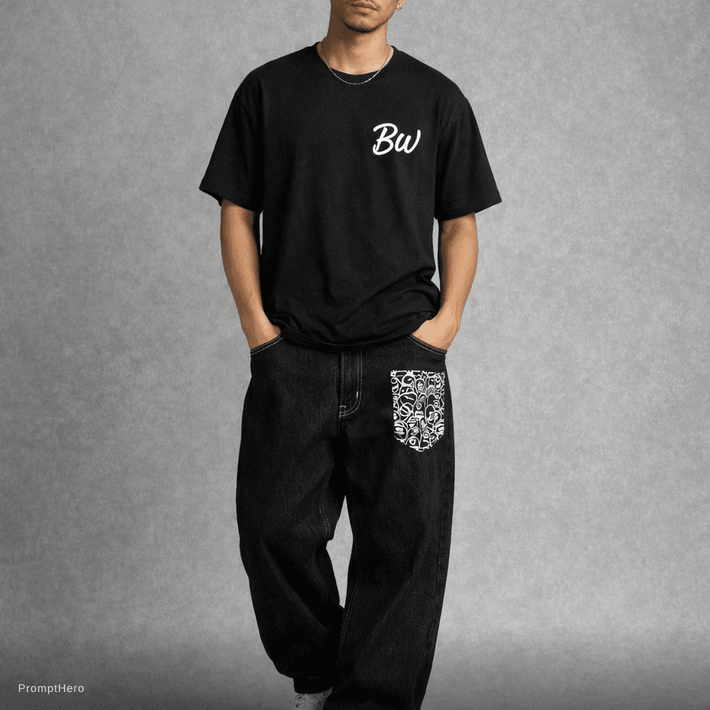 AI generated: show me a image of just a shirt with this jeans. 