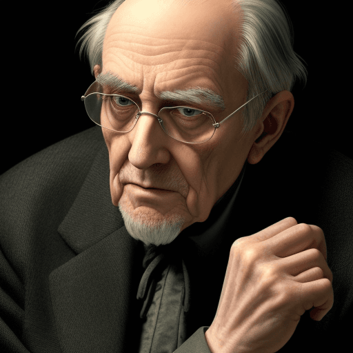 AI generated: critic, old, man