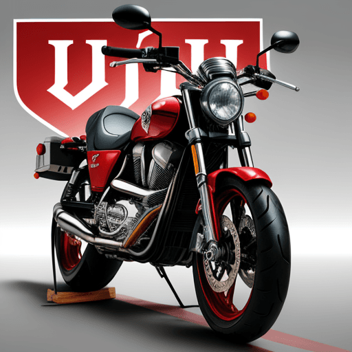 AI generated: Motorcycle logo with a judge mallet, the logo should contain the word IudexBikes