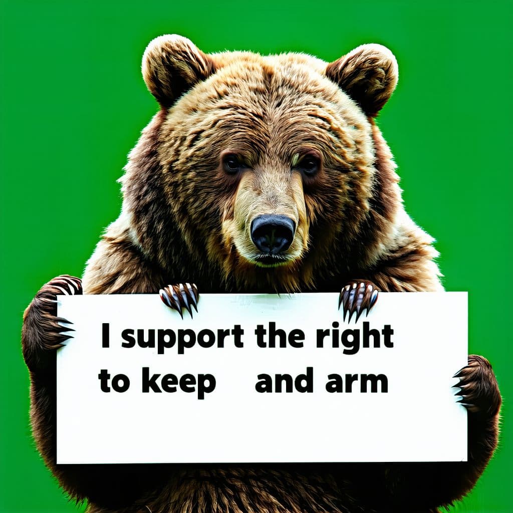 AI generated: I support the right to keep and arm bears