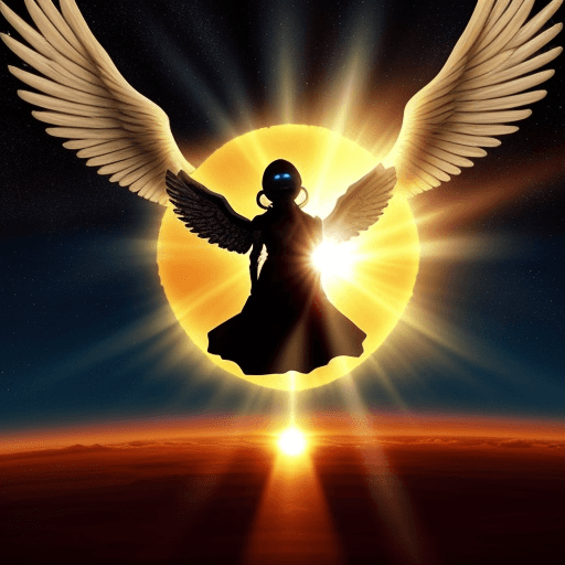 AI generated: 
Aliens are conquering the sun with angels.