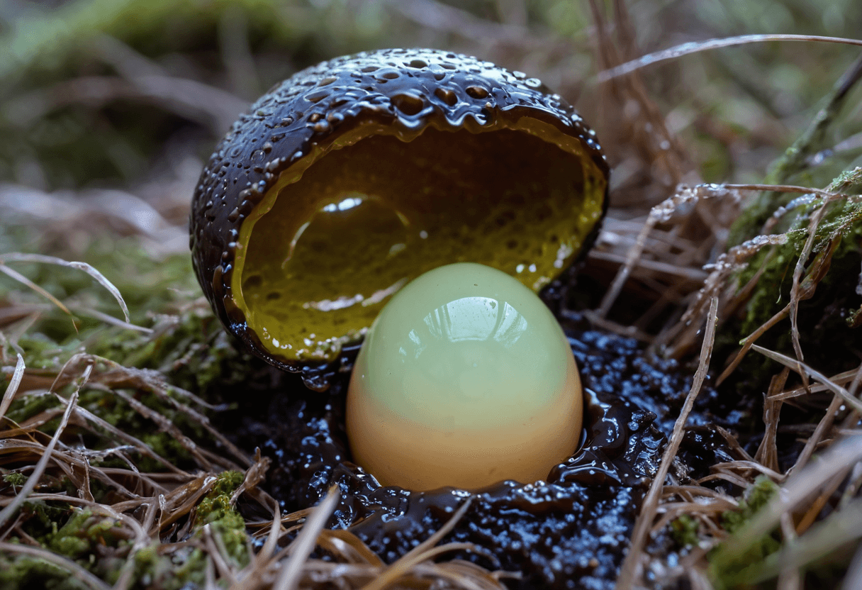 AI generated: Redshift render, closeup of slimy mucous gooey glutinous alien egg, masterpiece, bauhaus art stylize...