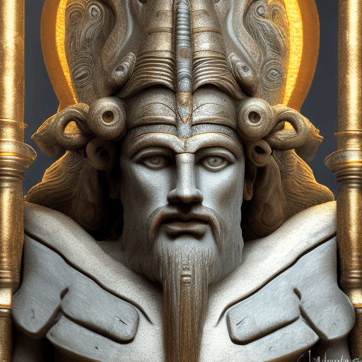 AI generated: High resolution photography of a male deity named Ognir