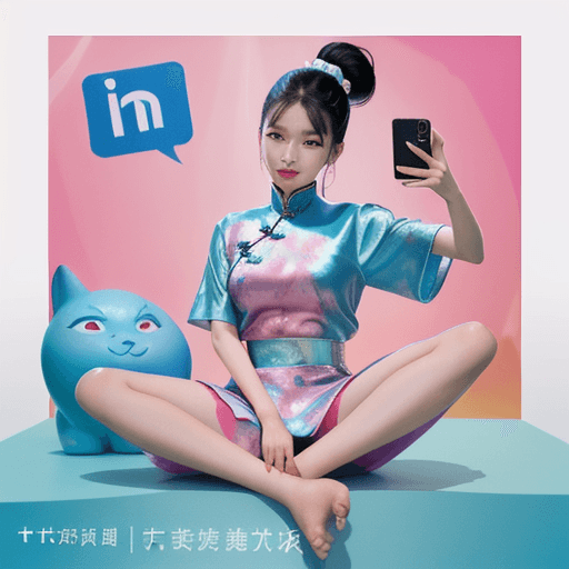 AI generated: Chinese model poses for a selfie, in the style of social media influencers, webcam photography, Feli...