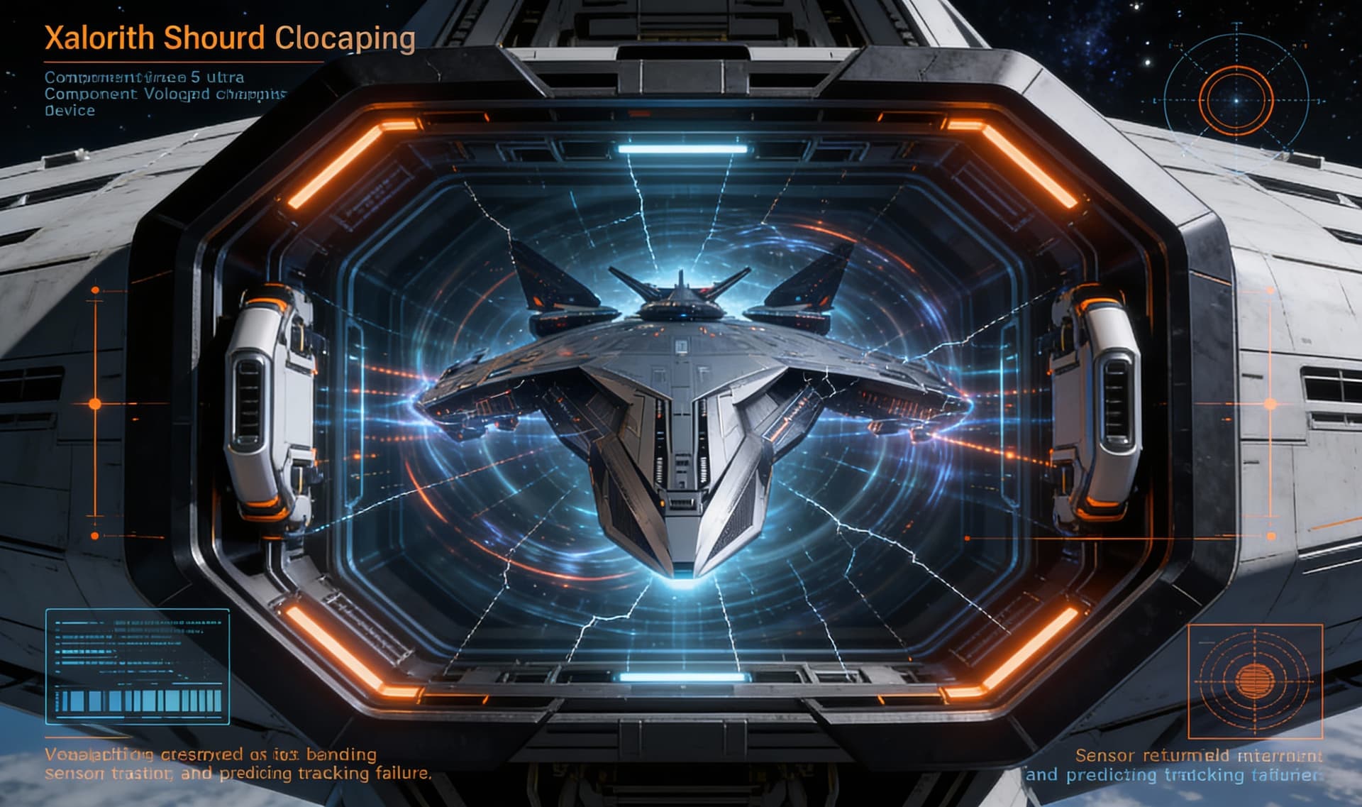 AI generated: There is no reference. Create a Sci-Fi Starship component and chamber that best describes the... 

S...