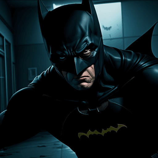 AI generated:  batman fight with doctor in mental hospital,4k, ulra hd 