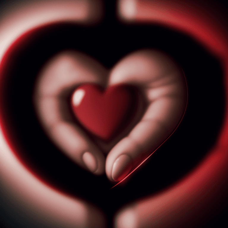 AI generated: photografic of a human heart,  cinematic