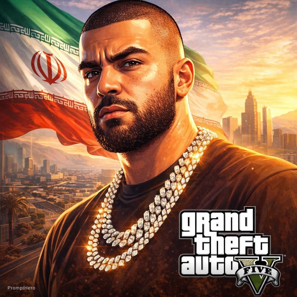 AI generated: a picture in the style of a gta 5 poster game, GTA V,  Grand Theft Auto 5 poster,  16k, UHD, HDR, so...