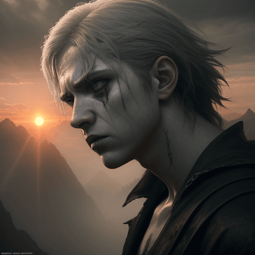 AI generated: Photo of a ultra realistic antichrist, dramatic light, pale sunrise, cinematic lighting, battered, l...