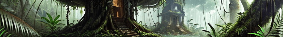 AI generated: In the heart of an uncharted jungle, a hidden temple emerges from beneath a dense canopy of ancient ...