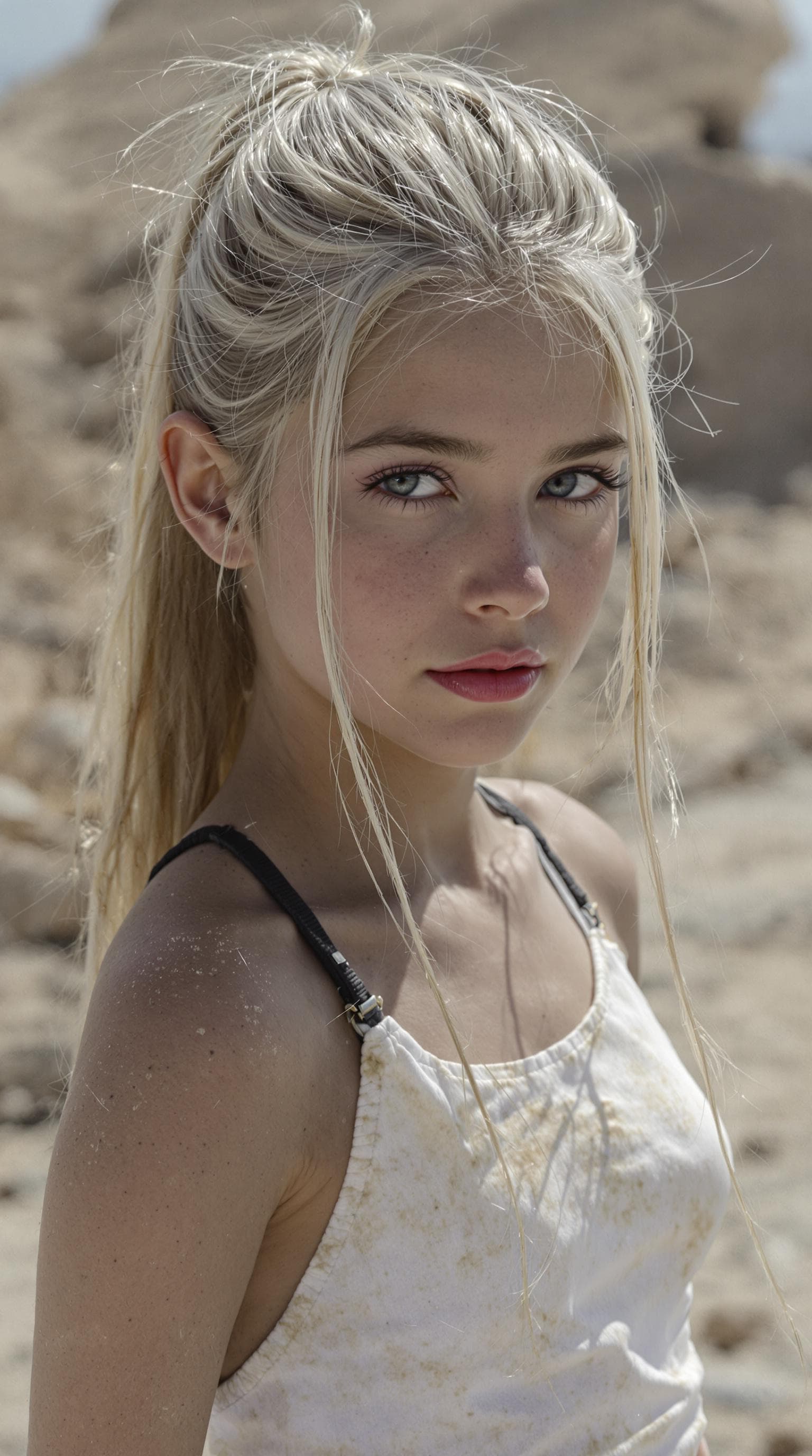 AI generated: a professional photo of a exceptionally beautiful girl in the world (age 11), (eleven year old), hig...