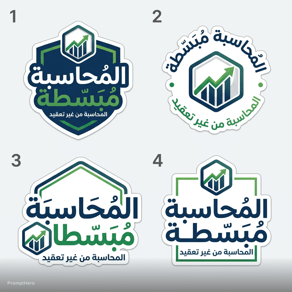 AI generated: Arabic typography logo design, custom Arabic lettering,Using free Arabic script, while adhering to t...