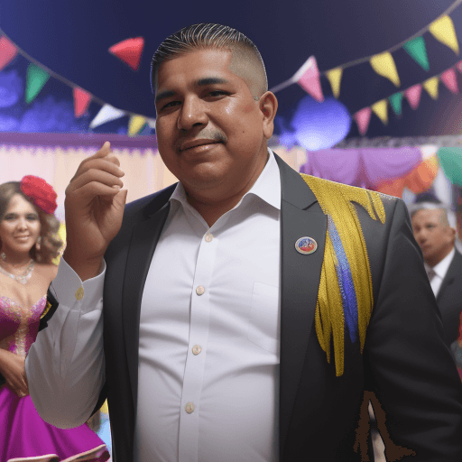 AI generated: presidente daniel noboa, fiesta,baile
