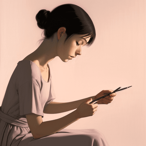 AI generated: A contemplative artist, sketching a still life, in the style of Felice Casorati, a muted palette, wi...
