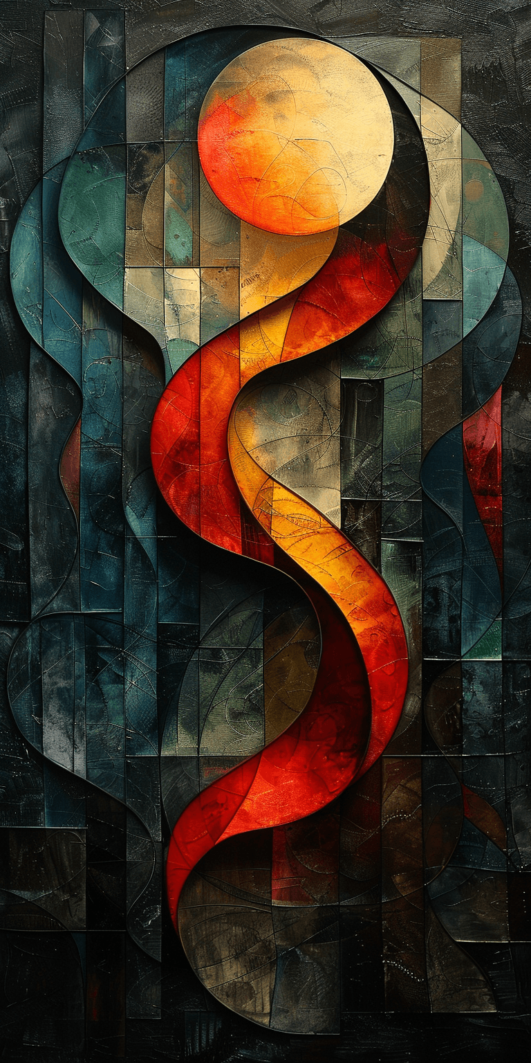 AI generated: simplistic wonder, surrealism, in the style of abstract artwork --ar 1:2 --stylize 750