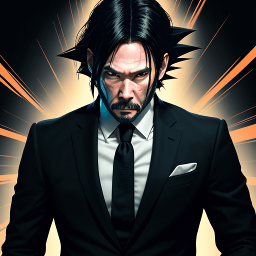 AI generated: Goku as John Wick