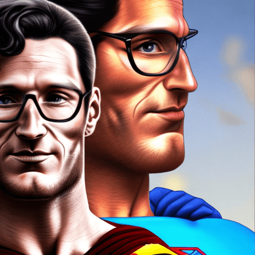 AI generated: A realistic portrait of Francesco Totti disguised as Superman