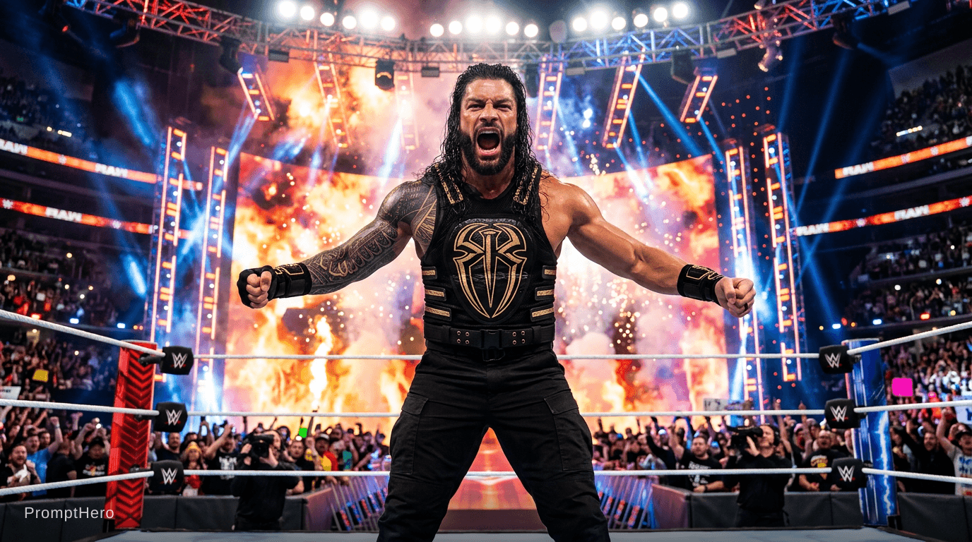 AI generated: Wwe roman Reigns 