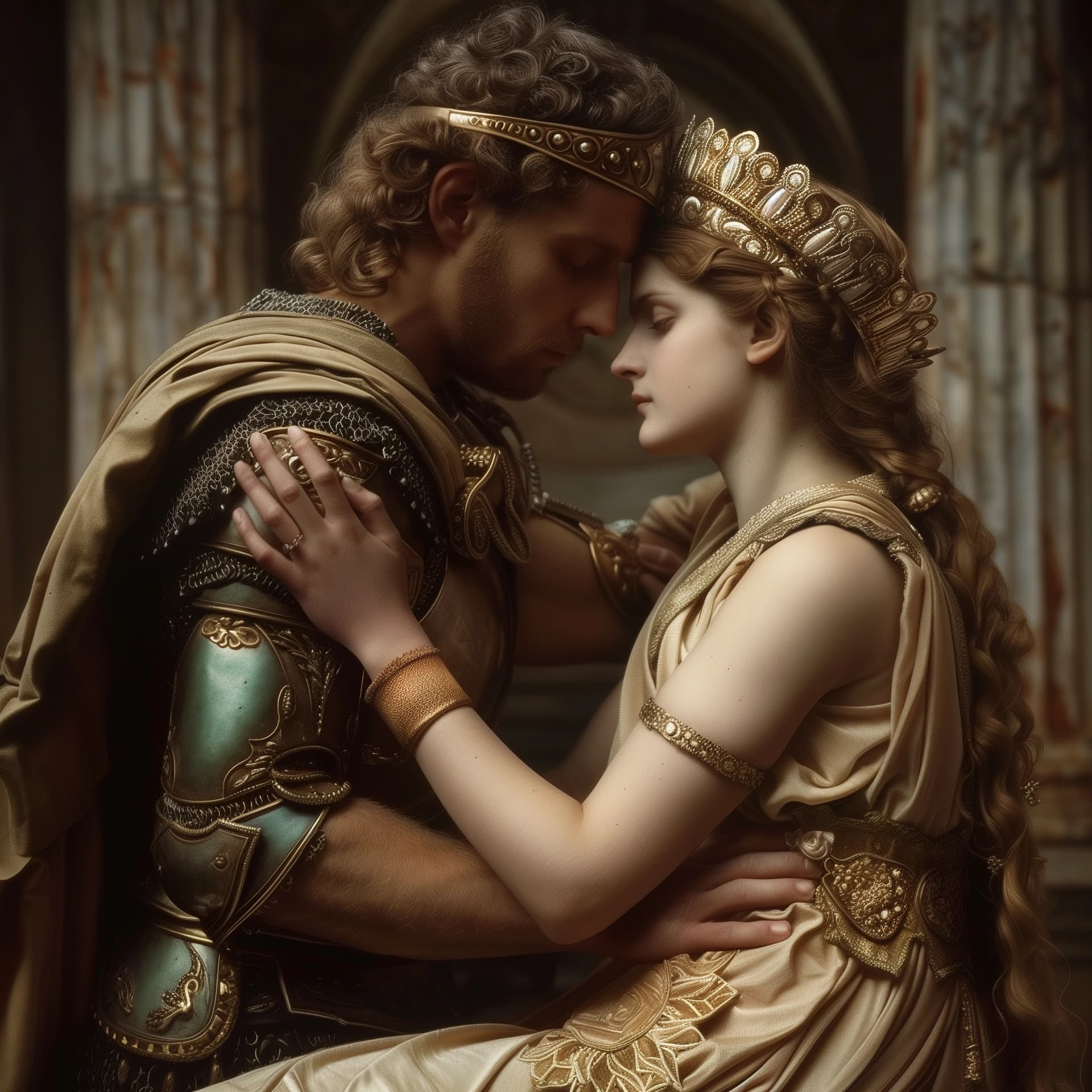 AI generated: Pollux and Helen --personalize nwnd4j3 --stylize 600
