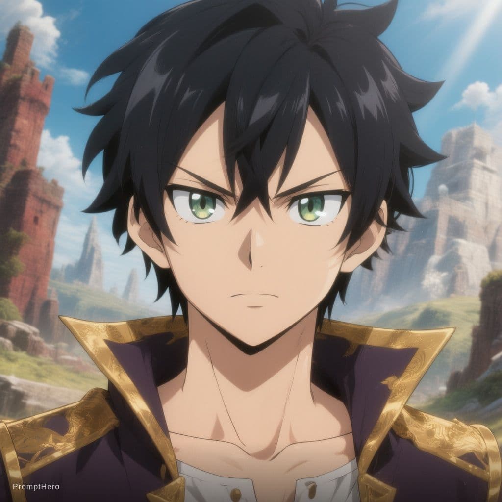 AI generated: The fact that it's the character King from Nanatsu no Taizai looking straight ahead has to make him ...