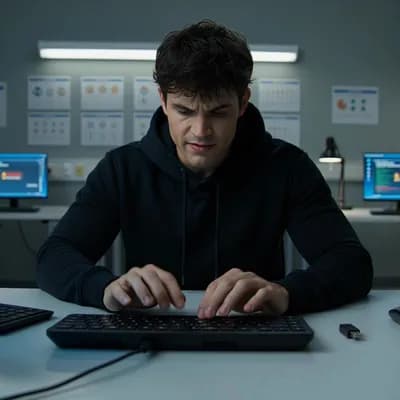AI generated video: A hacker break system in hospital environment and steal patients data 