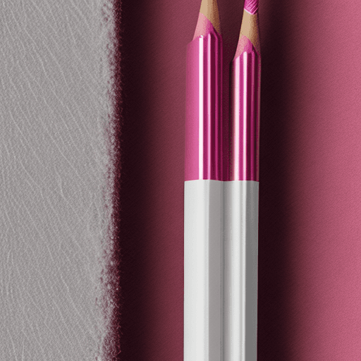 AI generated: A detailed image of a pink lip liner pencil with the brand name 'FENTY BEAUTY' written vertically in...
