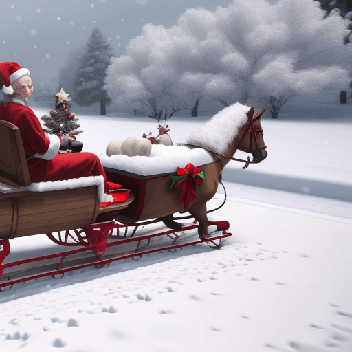 AI generated: christmas snow sleigh rein 4k movie