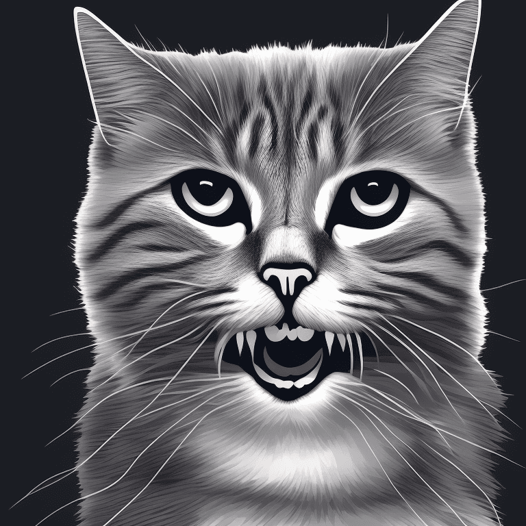 AI generated: vector illustration, cat, tactical equipment, angry, watching at camera, cartoon