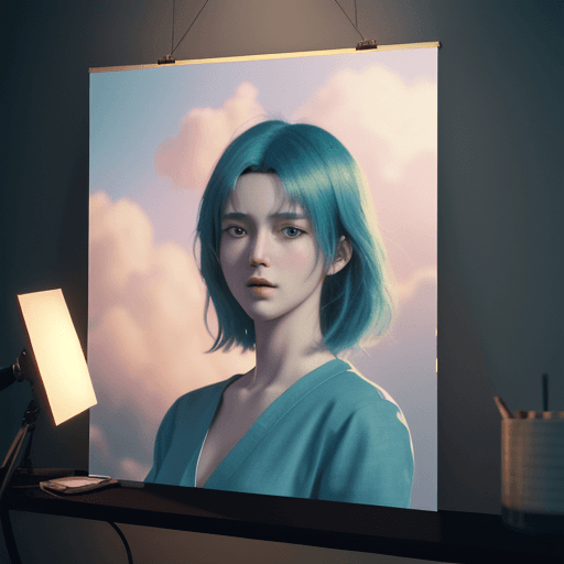 AI generated: anime poster, very beautiful anime, anime vintage colors, polaroid, octane render, volumetric light,...