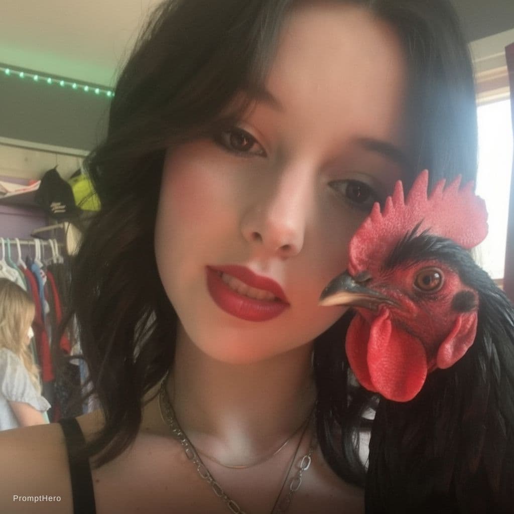 AI generated: A black dick on her face
