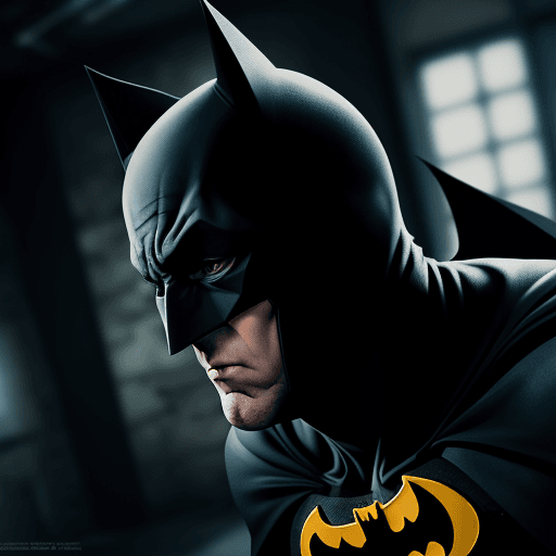 AI generated: Batman in prison ,4 k ultra HD 