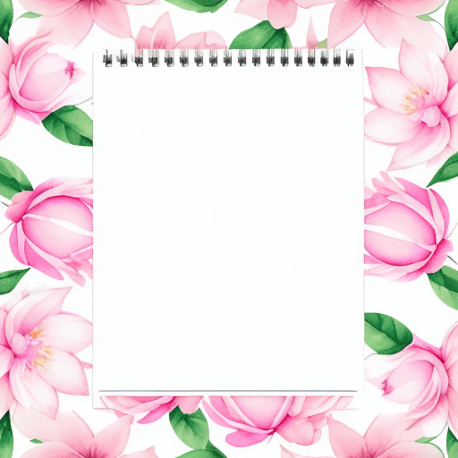 AI generated: Pink Magnolia Flowers, Watercolor Pastel Floral, Digital Paper, Seamless Pattern, Printable Design, ...