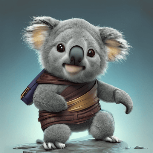 AI generated: a cute koala dressed in a shinobi outfit, digital art by łukasz piskorz and patrick mcenvoy and mich...