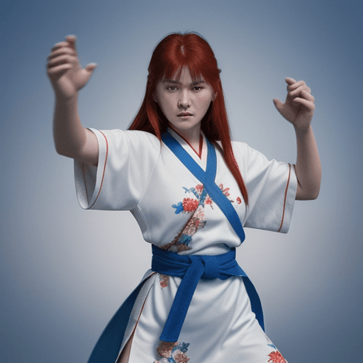AI generated: Comic book Concept Art, a 10 year old protagonist, Mongolian and Belarusian descendant, red hair and...