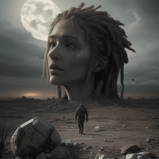 AI generated: A realistic photo of survival, human, Future, Outlook, dread , after apocalypse, photorealistic, ult...