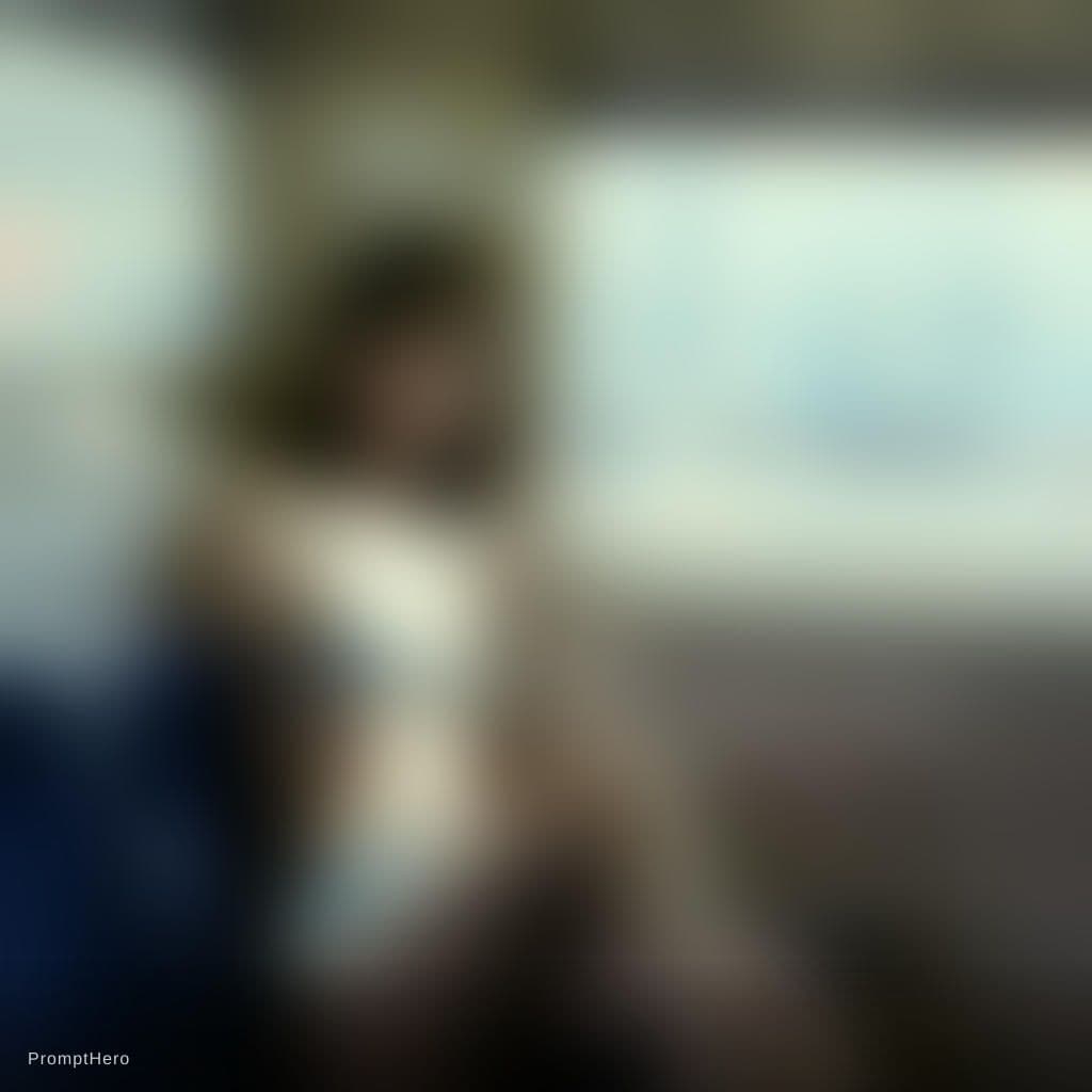 AI generated: プロンプト：
a realistic photo of a young woman sitting naturally on a train seat inside a Japanese commut...