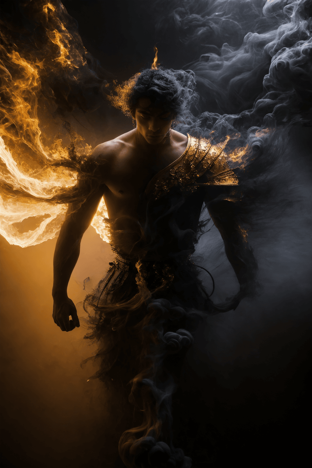 AI generated: wabstyle, Ultra-High-Definition, (photorealistic:1.4), 8k, UHD, HDR, glowing, two-tone hair, smoke, ...