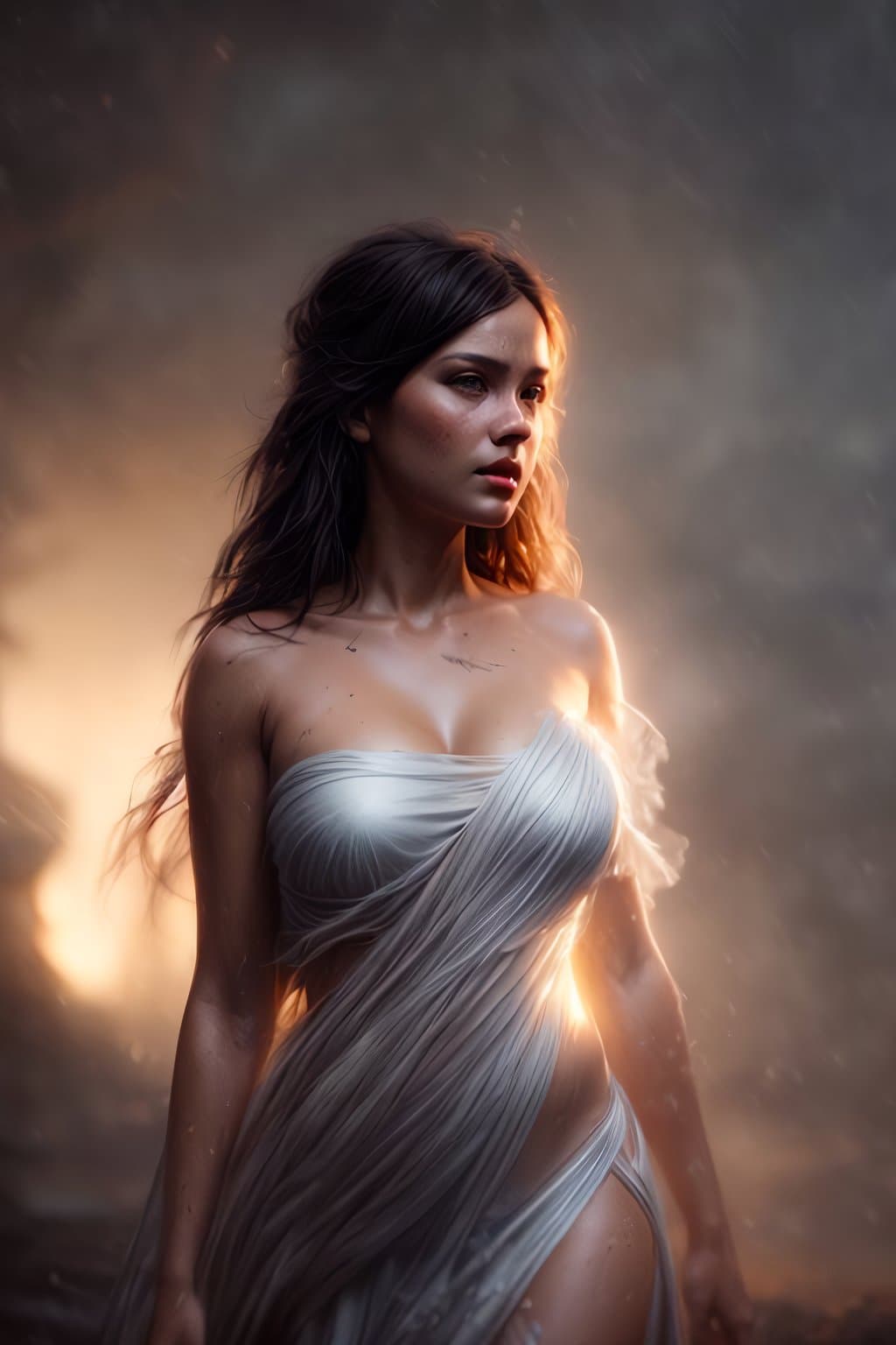 AI generated: modelshoot style, (extremely detailed CG unity 8k wallpaper), full shot body photo of the most beaut...