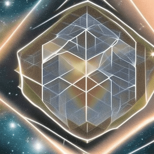 AI generated: Generar una imagen de un icosaedro geometría del espacio